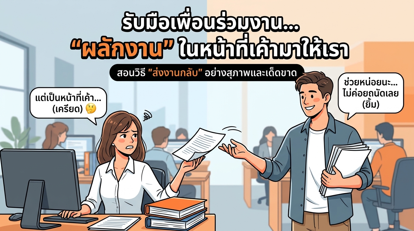 ศิลปะการรับมือ เมื่อเพื่อนร่วมงาน "ผลักงานในหน้าที่เขา" มาให้เราทำ